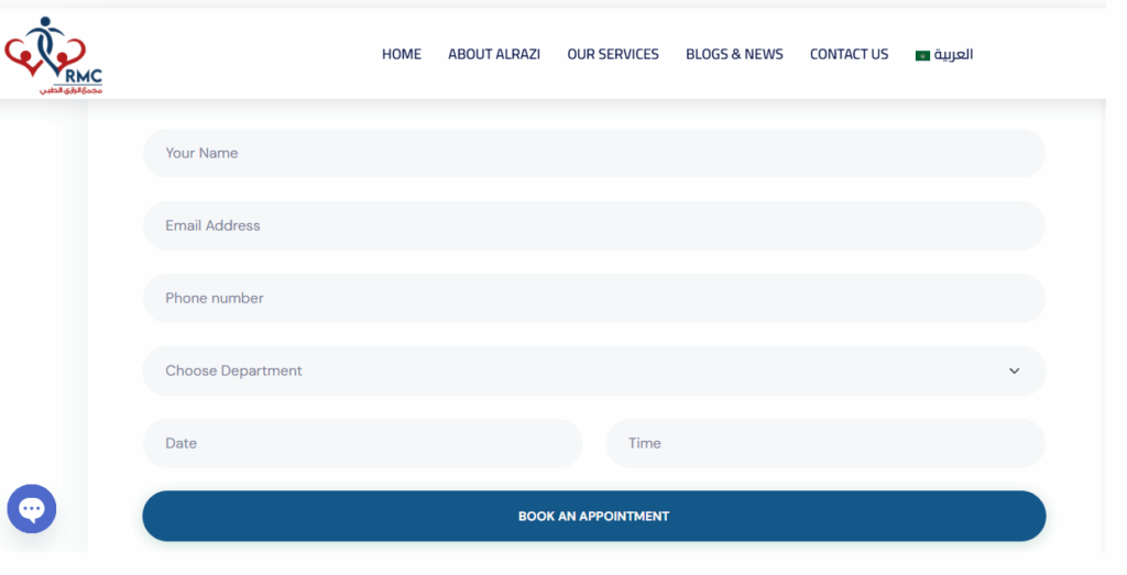 Appointment Direct From Al-Razi Hospital Website