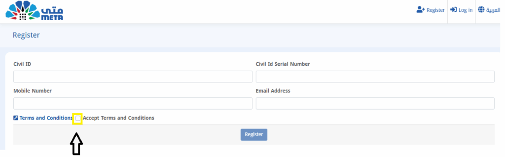 tick the box- Meta Kuwait